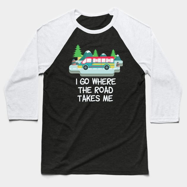 Cute RV Camper World Traveler Baseball T-Shirt by epiclovedesigns